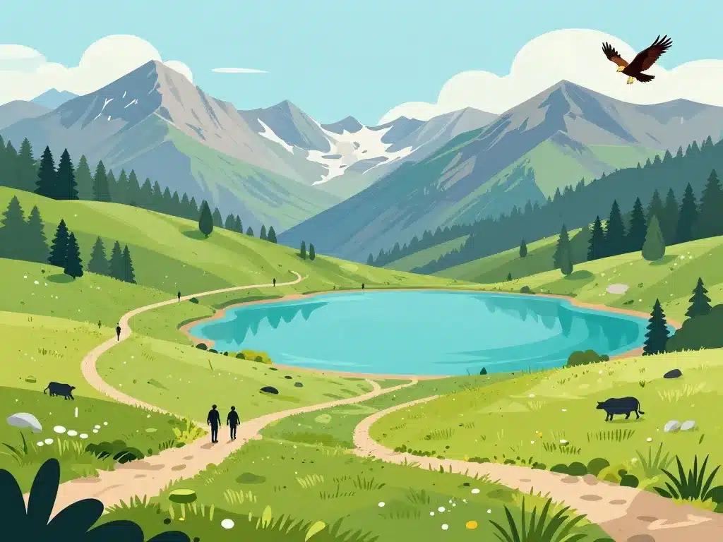 randonnée autour du barrage de roselande beaufortain