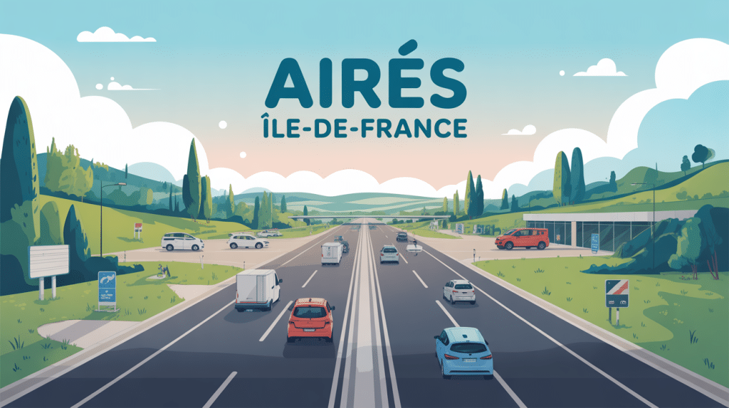 aire ile de france autoroute paysage services moderne