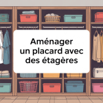 Amenager un placard avec des etageres illustration moderne stylisee
