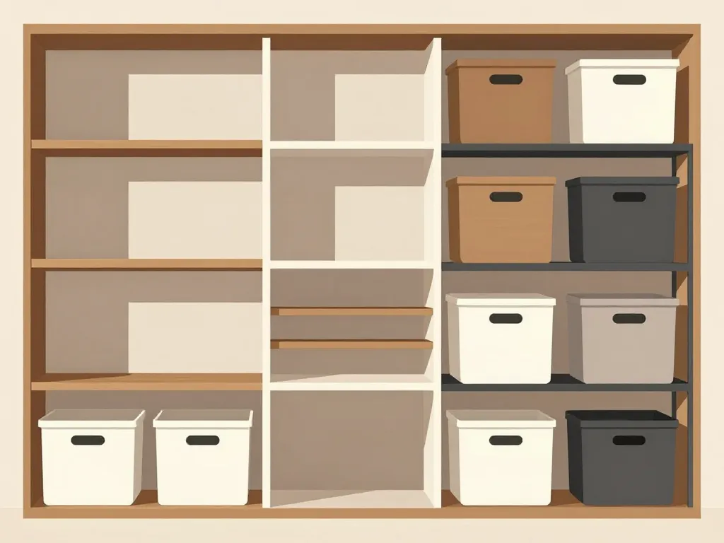 Amenager un placard avec des etageres materiaux et solutions rangement