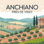 Vue des collines toscanes avec maison Renaissance à Anchiano Vinci Tuscany