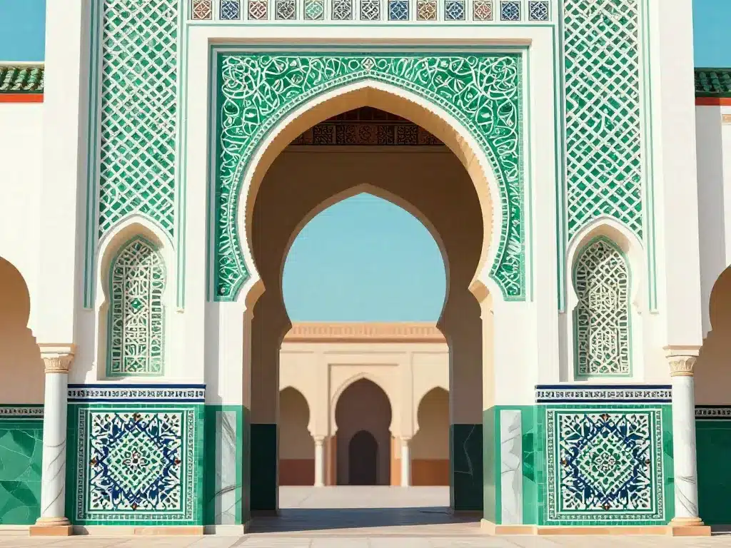 bab el mansour meknes porte monumentale et motifs islamiques