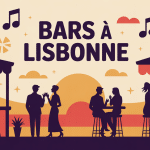 Ambiance de bar Lisbonne au coucher du soleil