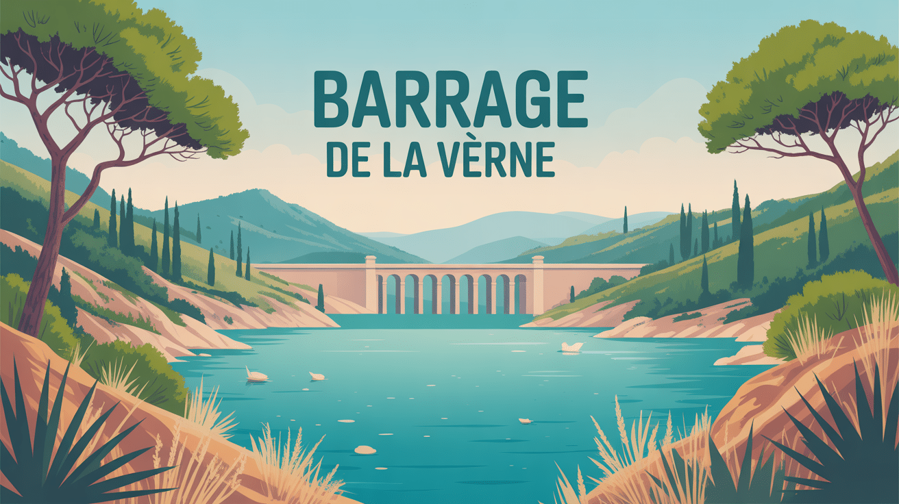barrage de la Verne lac artificiel et massif des Maures