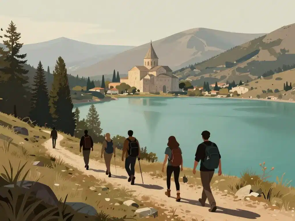 randonnée et panorama barrage de la Verne avec abbaye