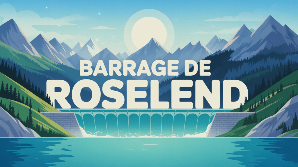 panorama du barrage de roselande et lac turquoise