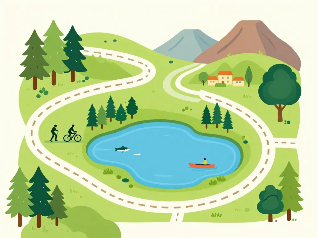 activités autour camping du viaduc des fades randonnée lac nature