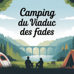 camping du viaduc des fades ambiance naturelle illustration