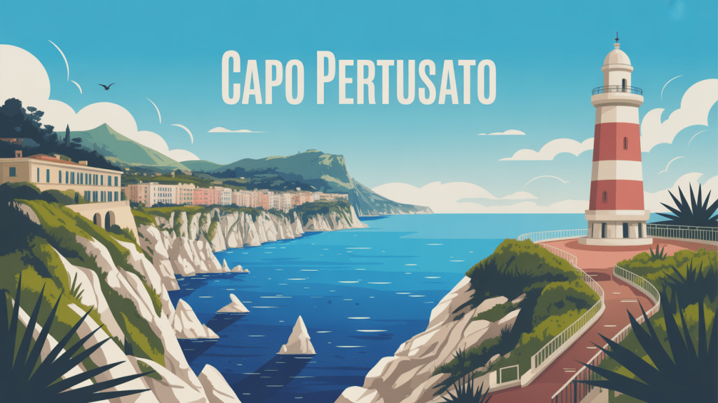 vue panoramique capo pertusato falaises mer phare