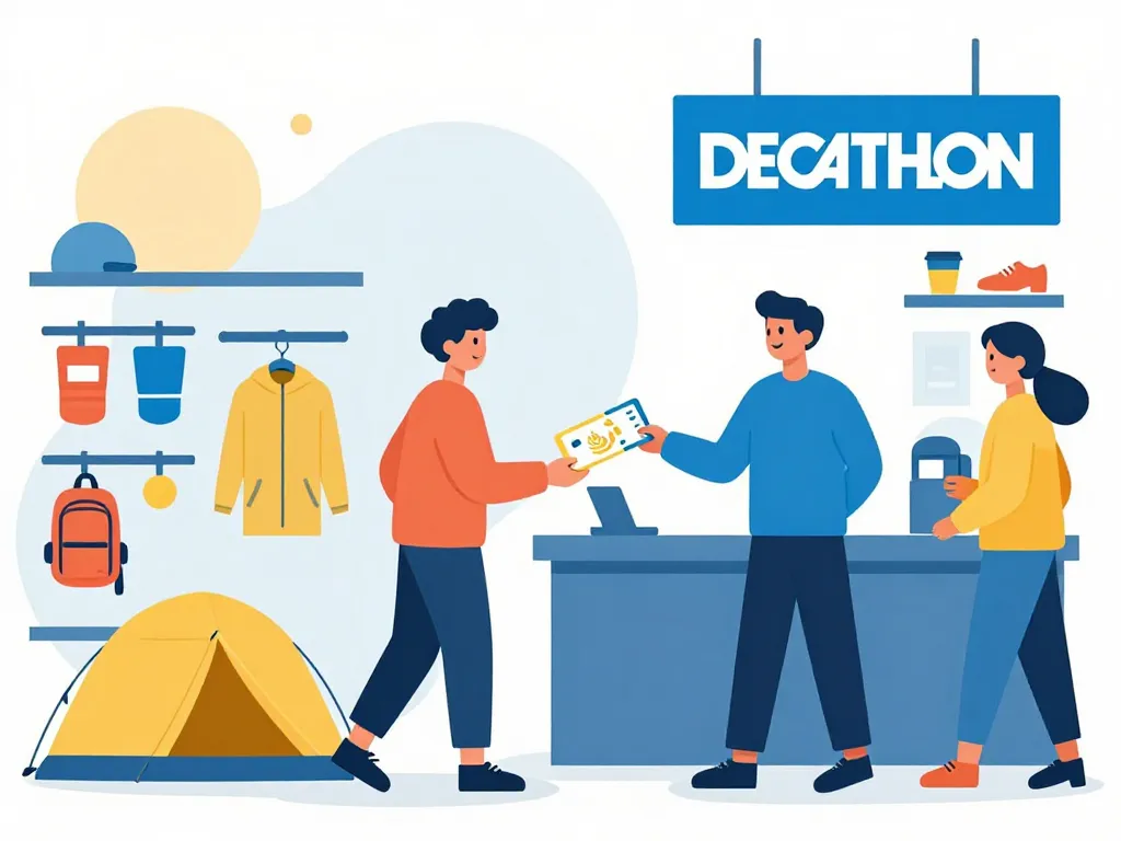 client utilise chèque vacances decathlon en caisse