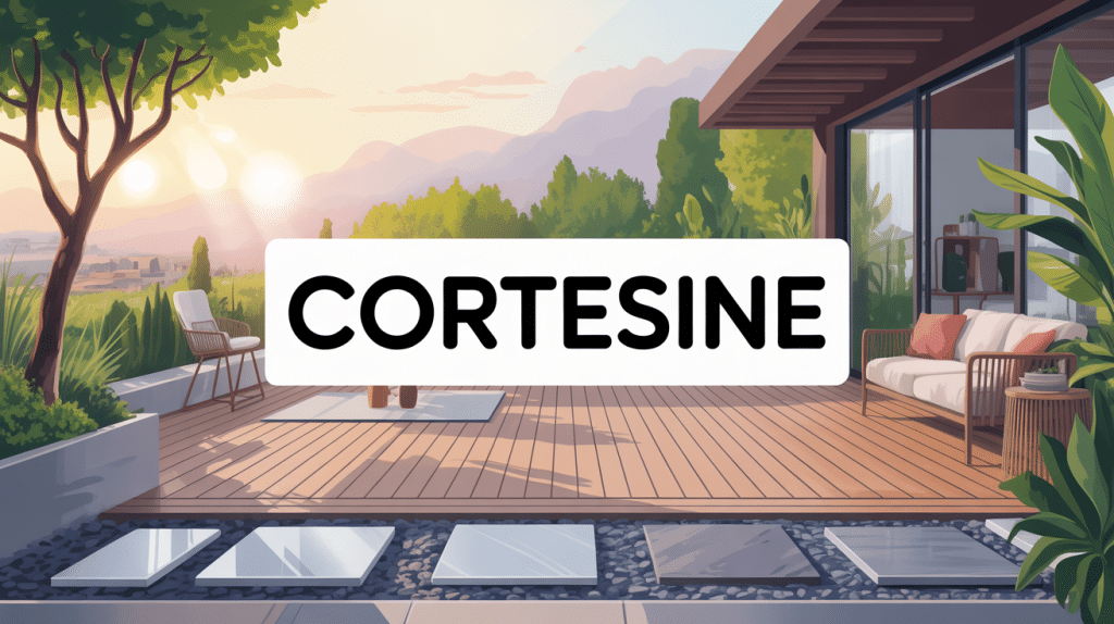 illustration cortesine dalles pavés lames en terrasse