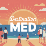destination med illustration voyageurs méditerranée mer soleil