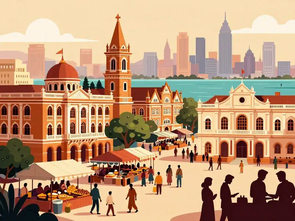 illustration bombay la india quartiers emblématiques expériences