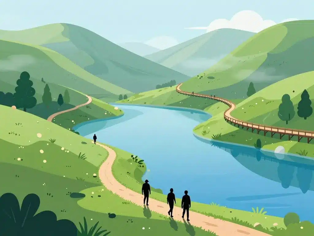 Glendalough comté de Wicklow Irlande lacs sentiers randonnée et panorama