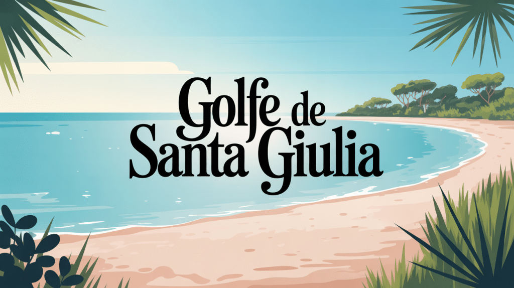 Golfe de Santa Giulia avec plage et lagon Corse