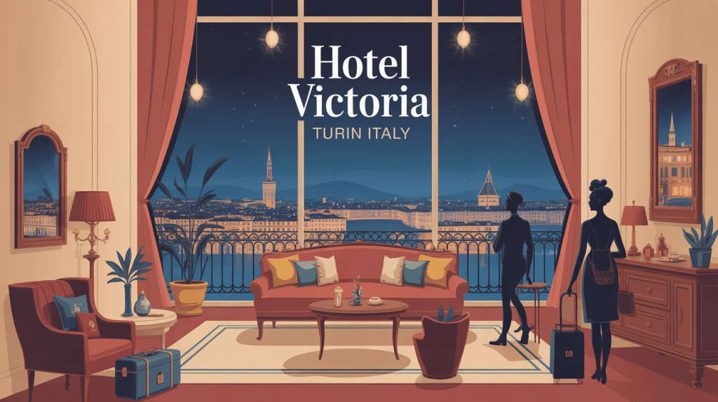 hotel victoria turin italy illustration séjour raffiné centre historique