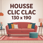 housse clic clac 130 x 190 dans salon élégant