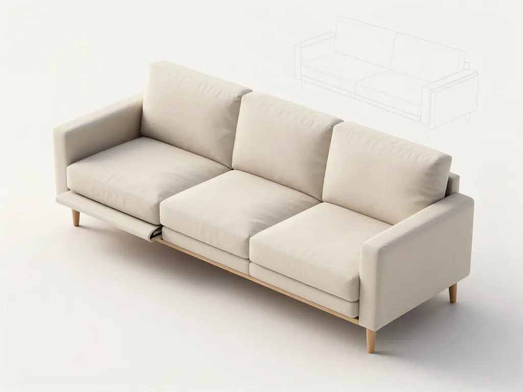 diagramme 3D du mécanisme bz 140 avec housse adaptée