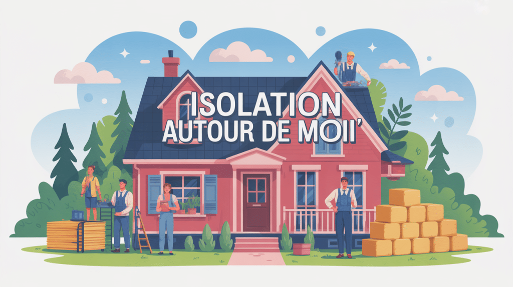 scène maison stylisée isolation autour de moi