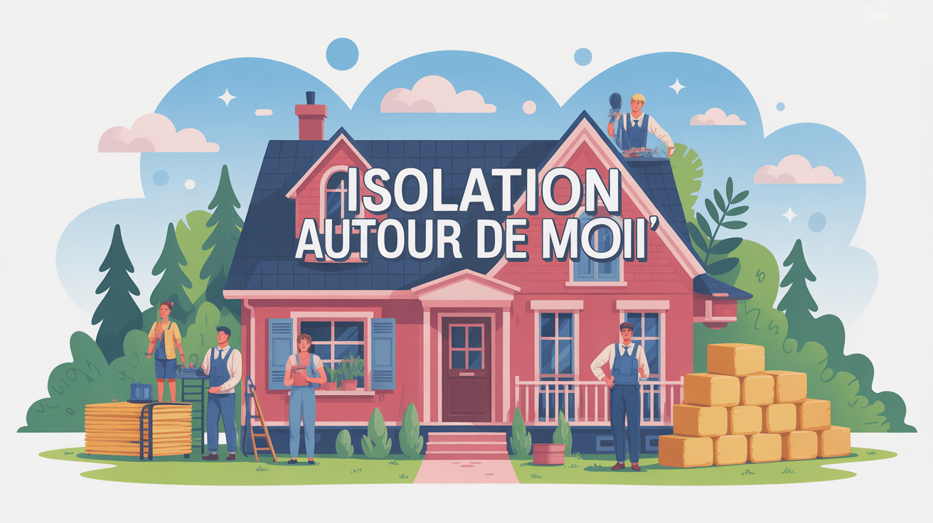 scène maison stylisée isolation autour de moi