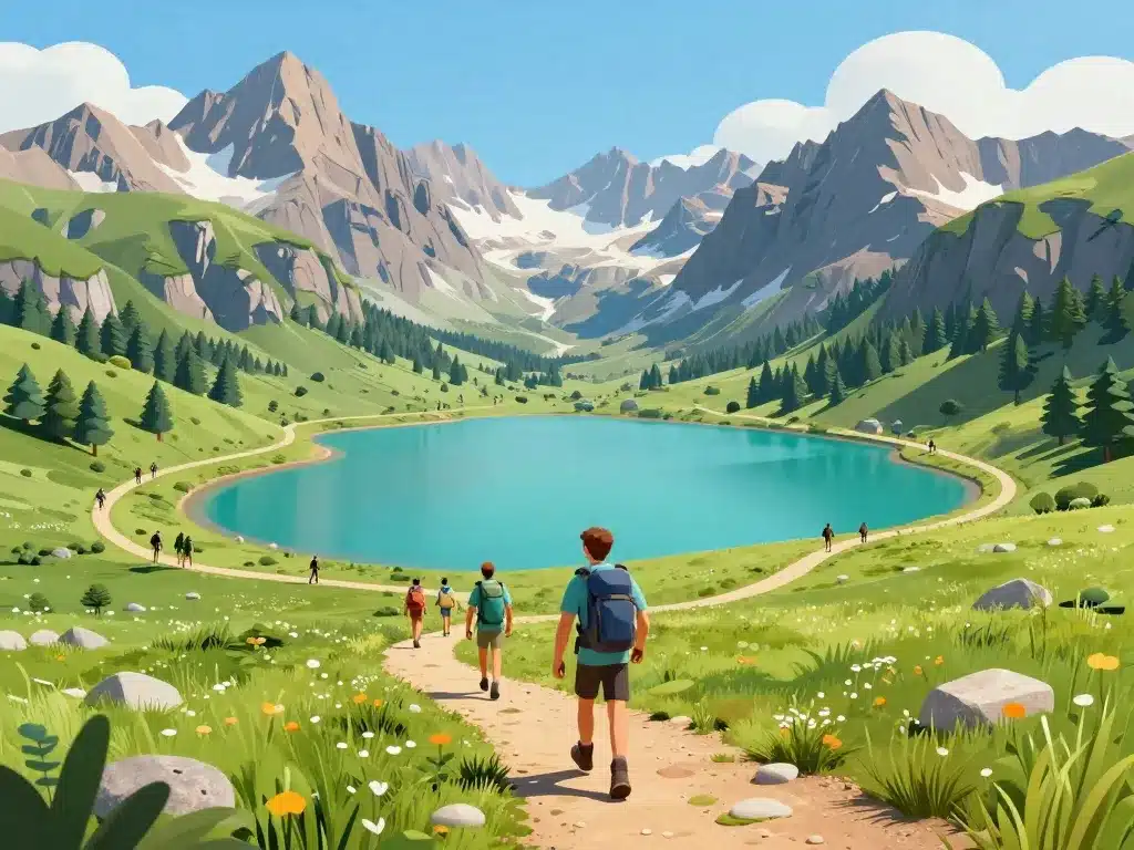 itinéraires randonnée barrage des gloriettes autour du lac