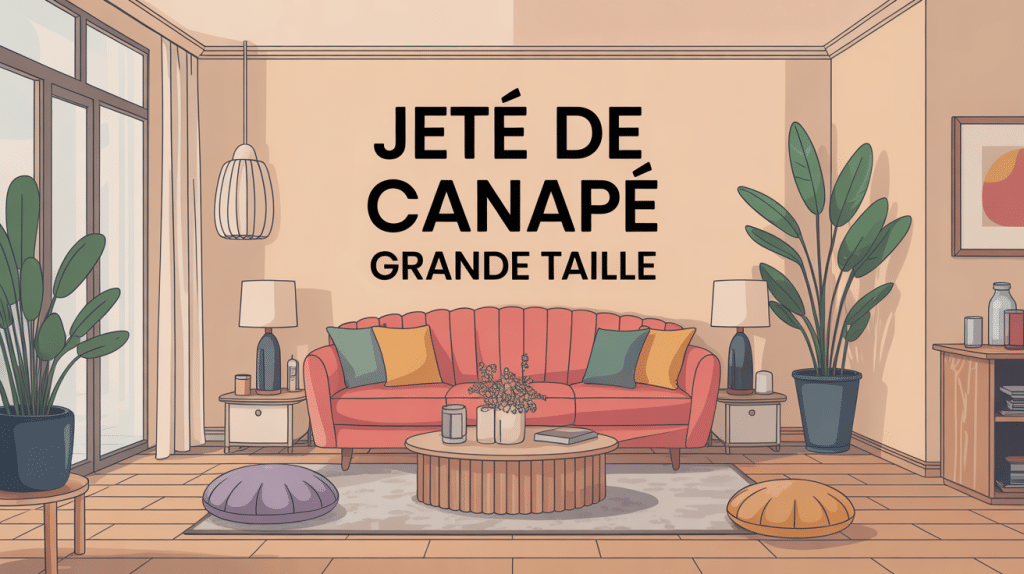 jeté de canapé grande taille sur sofa moderne