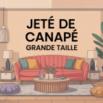 jeté de canapé grande taille sur sofa moderne