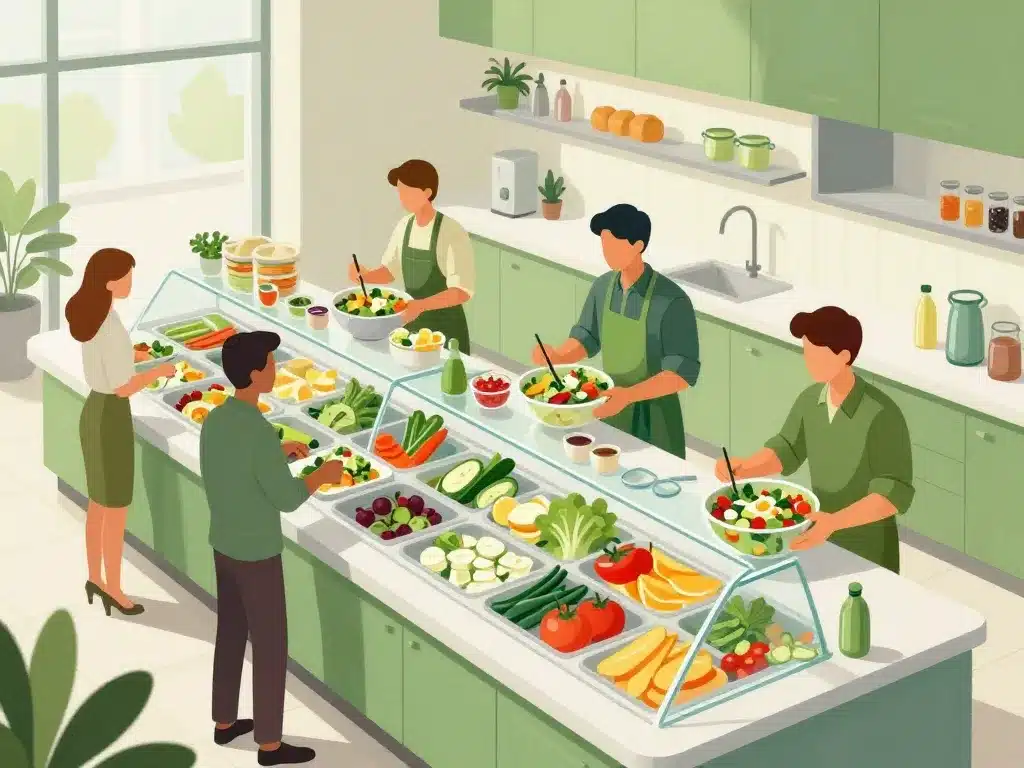 la salarderie illustration concept moderne restauration salade