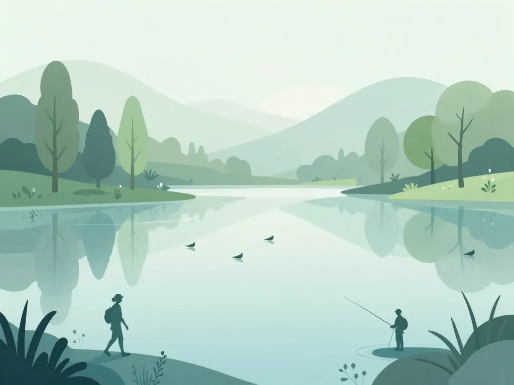 Lac Île-de-France nature pêche balade