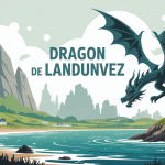 illustration du dragon de landunvez dans le paysage breton