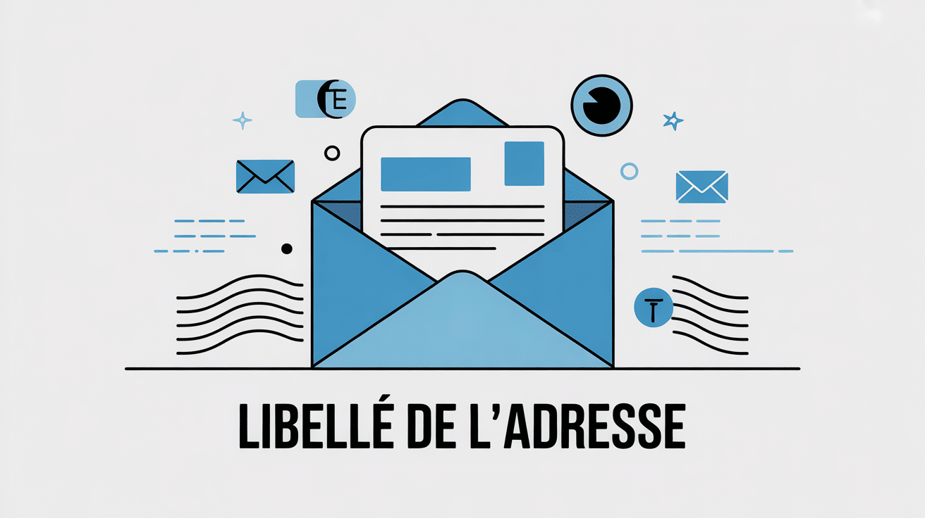 libellé de l'adresse illustration vectorielle France
