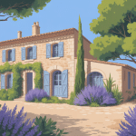 maison provencale typique avec jardin méditerranéen