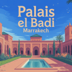 palais el badi marrakech vue artistique cour principale