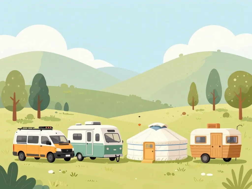 Visuel habitat nomades van camping-car tiny house yourte roulotte