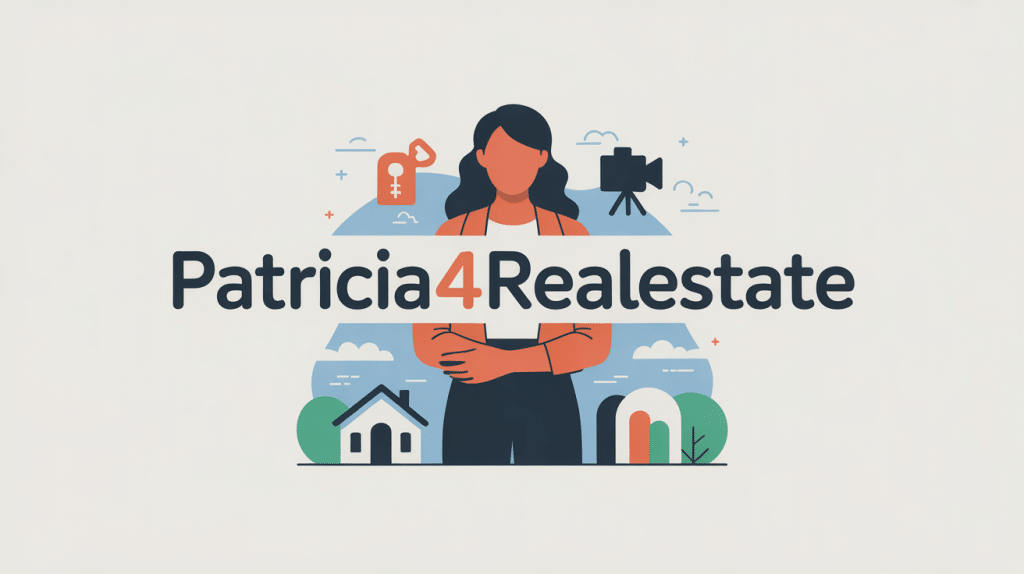 patricia4realestate agent immobilier marque personnelle illustration