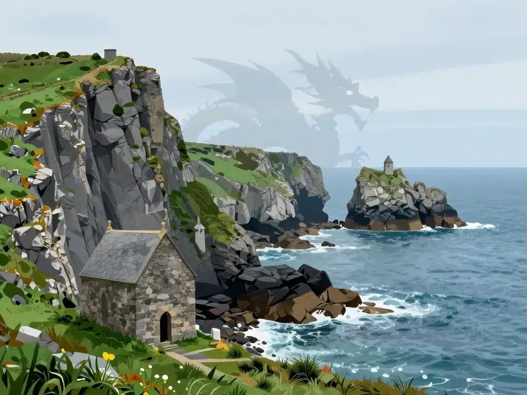 vue du dragon de landunvez dans le patrimoine breton