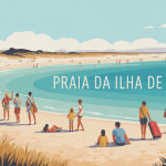 Vue globale praia da ilha de tavira plage naturelle Ria Formosa