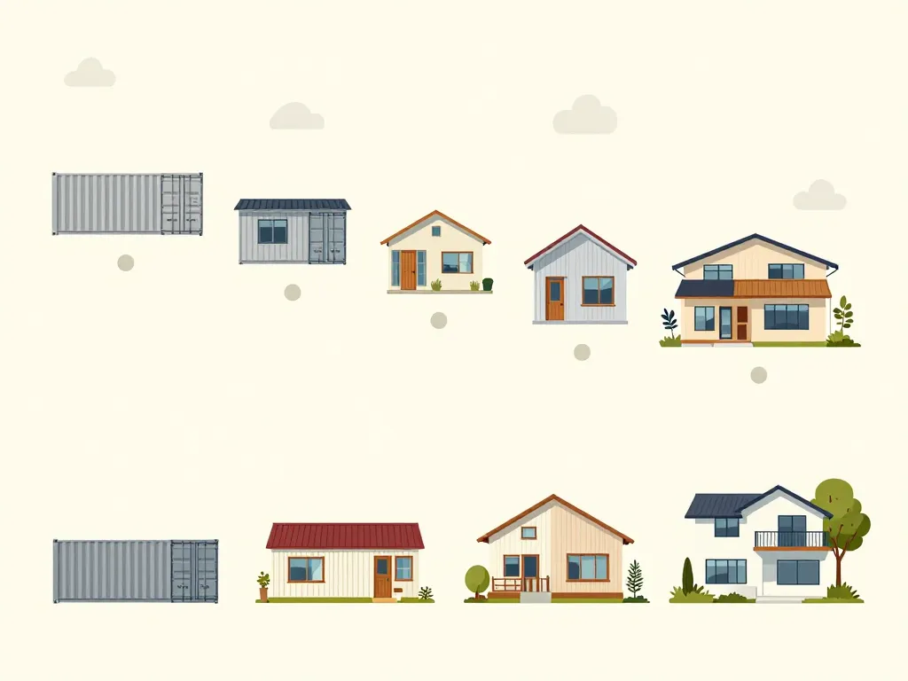 types de maisons containers et niveaux de finition prix maisons containers