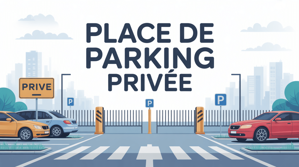 Réglementation place de parking privé parking sécurisé illustration
