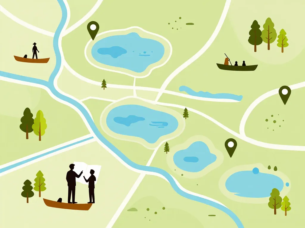 Carte repérer où faire du canoë autour de moi, spots locaux