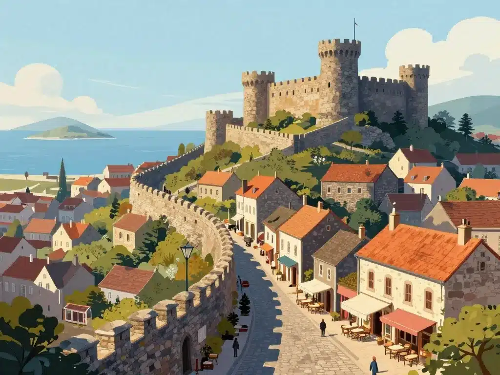 Ruelles et panoramas de sicile erice village médiéval