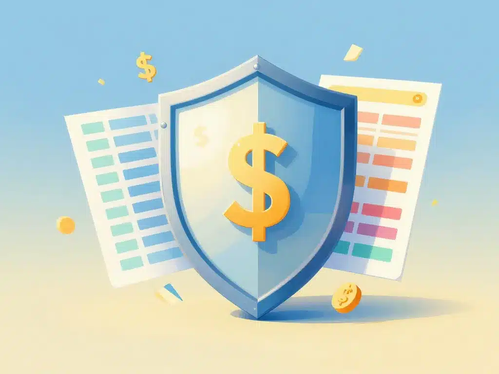 visuel métaphore sécurité et contrôle budget tableau excel chiffrage travaux gratuit