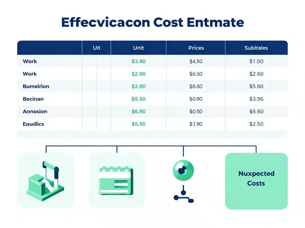 diagramme structure tableau excel chiffrage travaux gratuit avec colonnes chiffrage