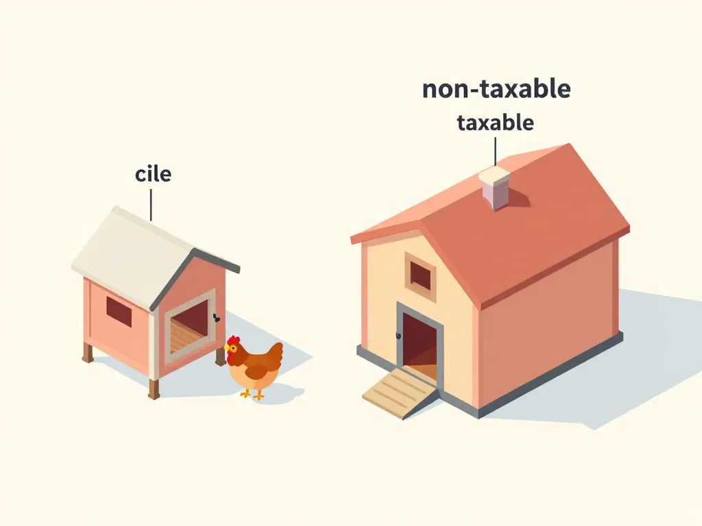 taxe sur les poules différenciation bâtiments animaux