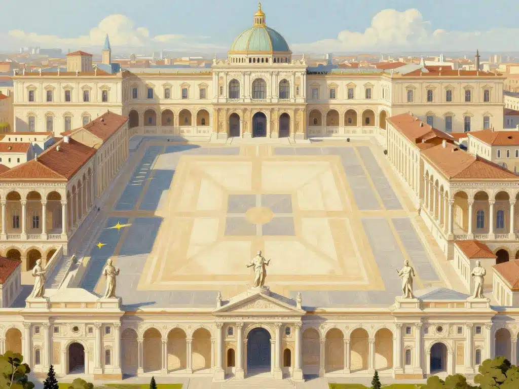 mosaïque monuments symboliques turin city