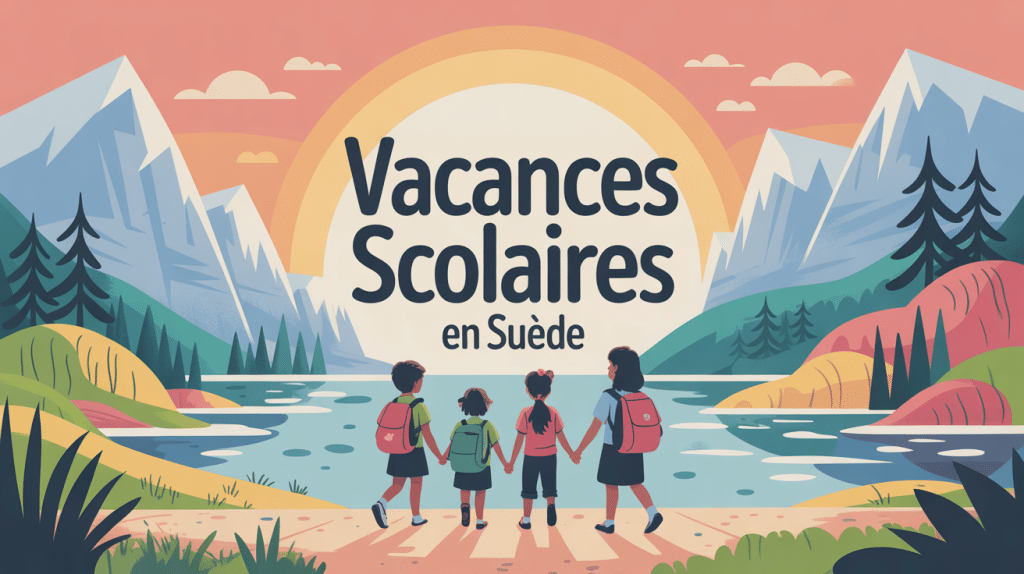 vacances scolaires suede illustration famille nature scandinave