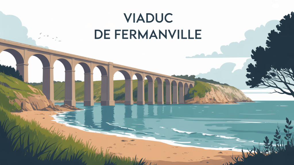 viaduc de Fermanville sur la côte du Cotentin