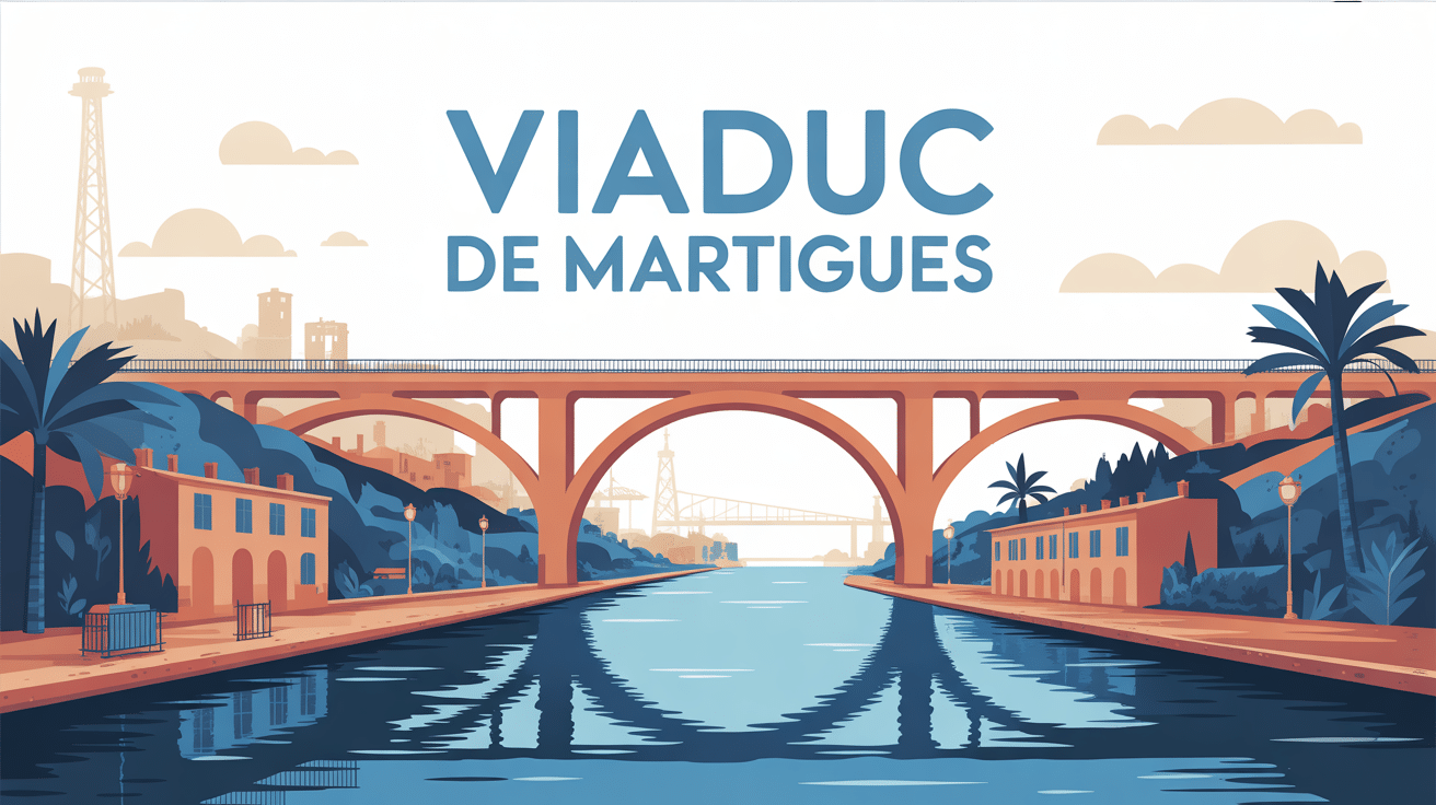 illustration du viaduc de martigues sur le canal de caronte