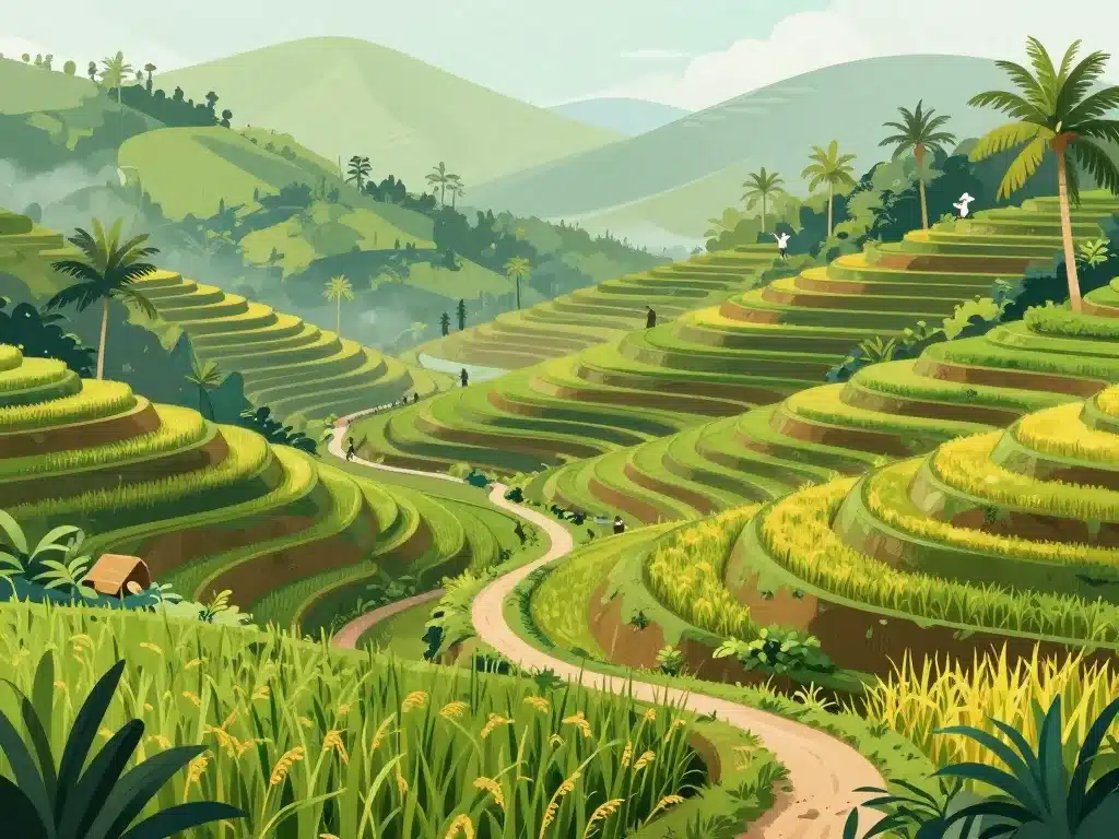 Bali paysage rizières terrasses iconique