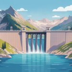 vue artistique du barrage de la grande dixence alpes